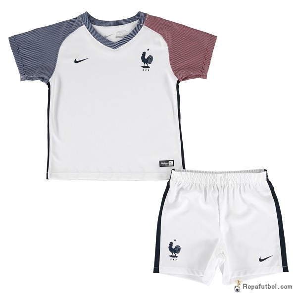 Camiseta Francia Replica Segunda Ropa Niños 2016 Blanco